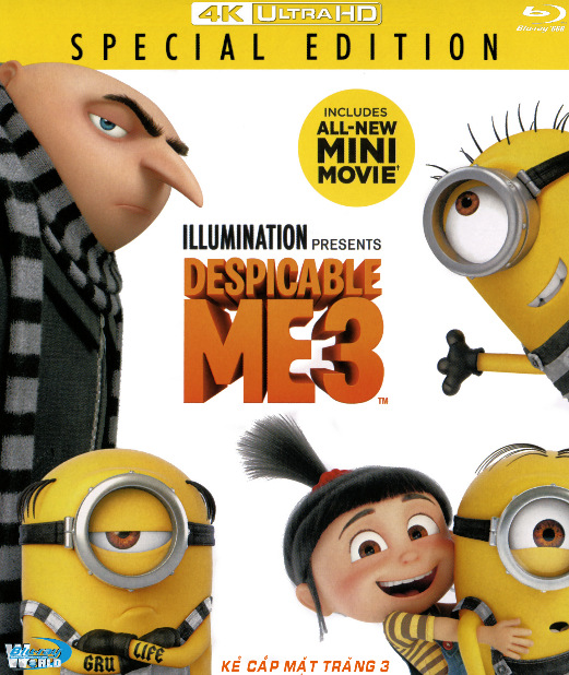 4KUHD-1089.Despicable Me 3  KẺ TRỘM MẶT TRĂNG 3  4K66G (TRUE- HD 7.1 DOLBY ATMOS - DOLBY VISION) USA